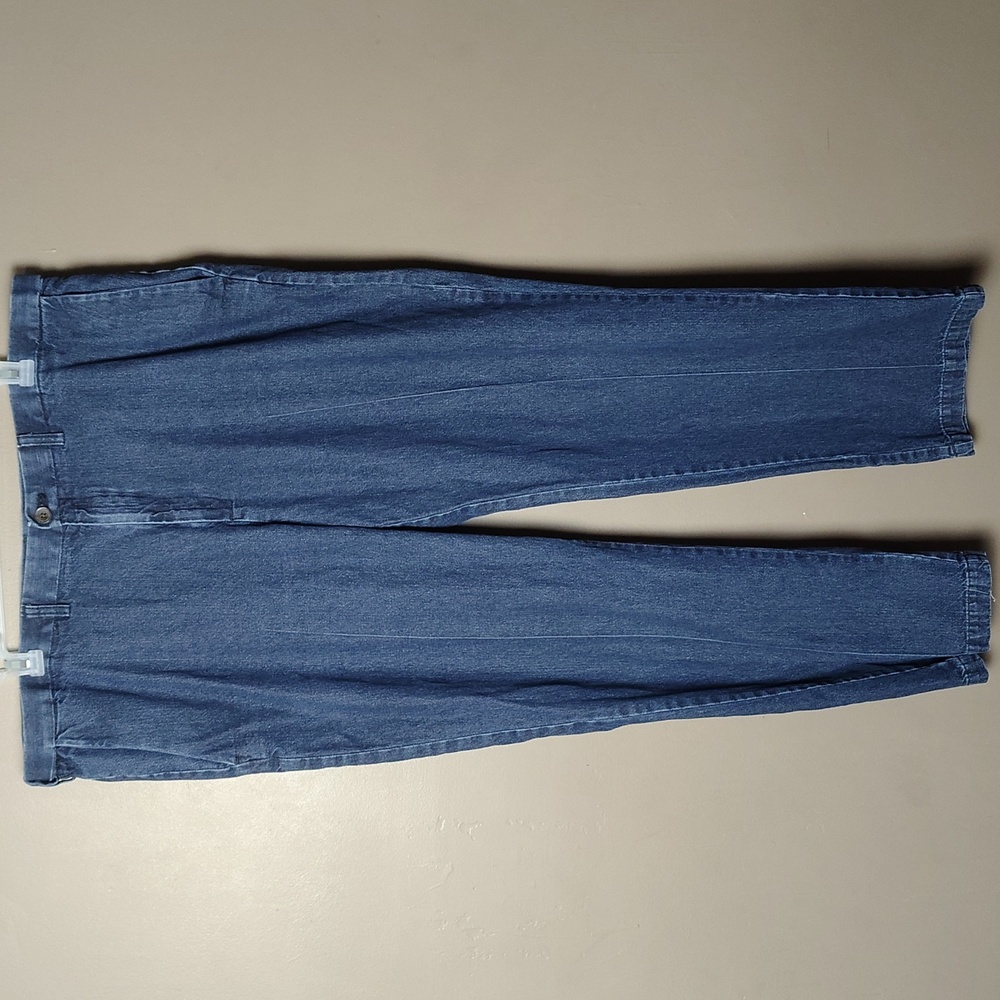Haggar Straight Leg Jeans W Elastic Waist Band Size 44x32